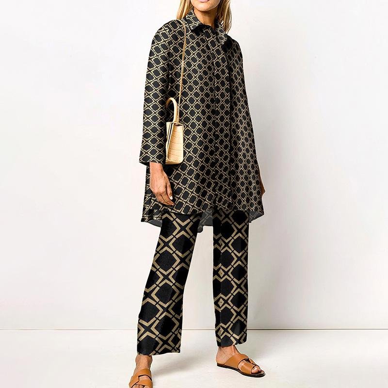 BITCED Dammode Långärmad POLO Hals Byxor Kostymer S black