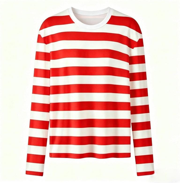 Långärmad T-shirt för kvinnor, Rosa och Lila Randig, Grafisk Estetisk, Rund Halsringning, Cheshirekatt Halloweenkostym, Dam T-shirt Topp Skjorta S röd
