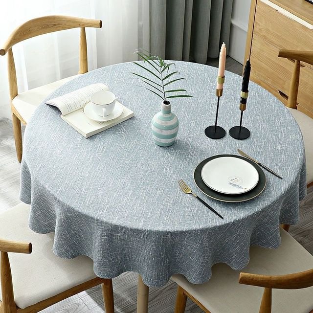 Enfärgad rund duk bordsduk för bordsduk matsal te hem duk tafelkleed mantel de mesa Round 160cm