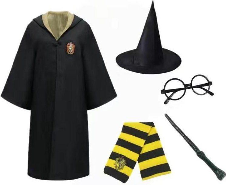 Harry Potter cosplay kostym magisk rock kläder tillbehör vuxna barn skoluniform halloweenkappa 2XL black