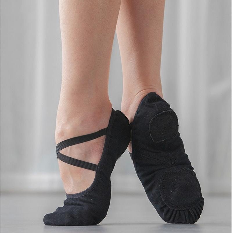 Dansskor Balett sula Läderskor Hög kvalitet Vuxna Danssneakers för flickor kvinnor 35 svart