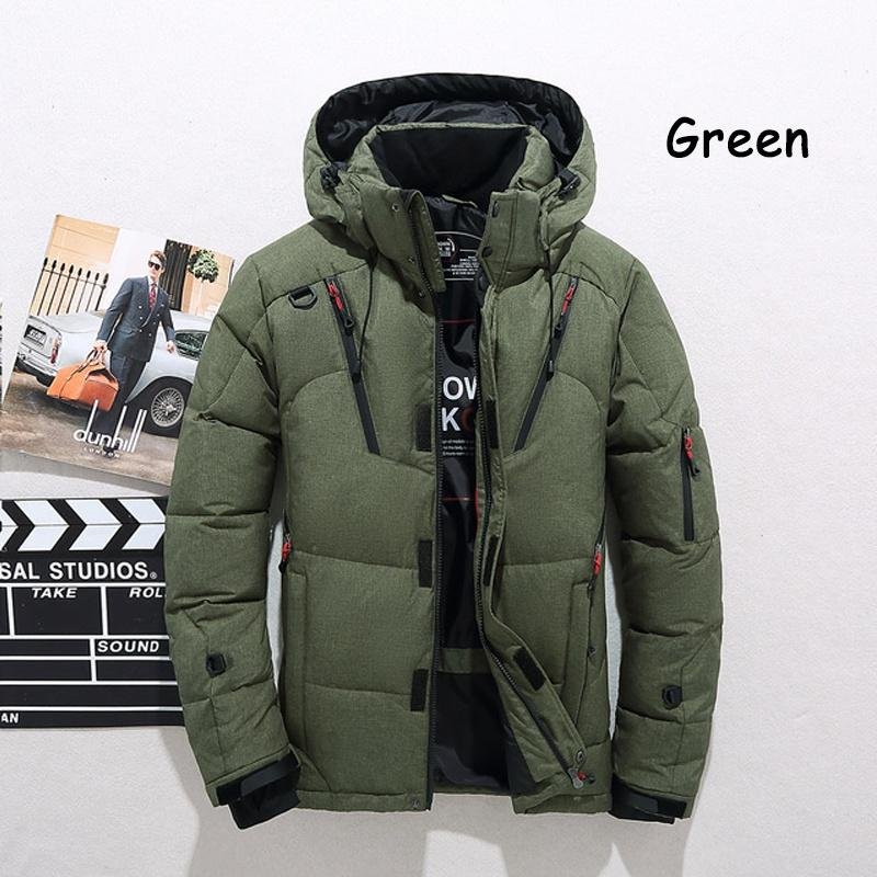 -30℃ Vinter Herr Anka Tjock dunjacka Herr Snow Parkas Kappa Man Varm vinterdunjacka Ytterkläder XXL