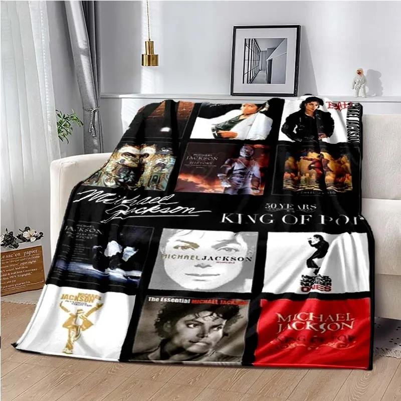 Michael J-Jackson Filt Supermjuk högkvalitativ Filt för Resa Sängkläder Soffa Vandring Säng Bekväm Filt Födelsedagspresent 100X150CM