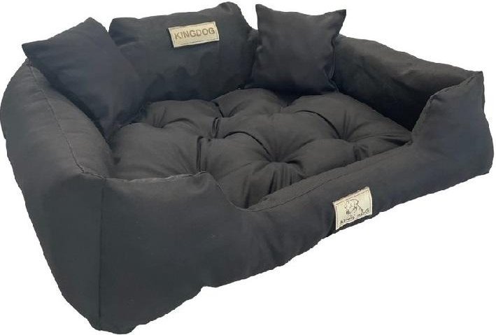KINGDOG hundsäng, vattentät och slitstark, SML XL XXL 3XL, 8 färger! XXL - 130x105 cm svart