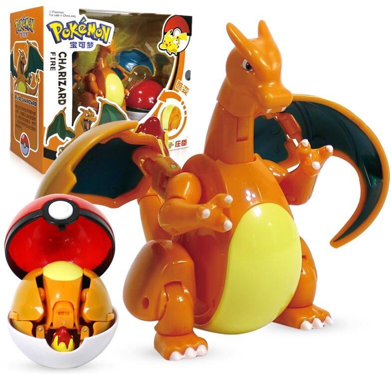 boll Pokemon deform Figur Pikachu Charizard Venusaur Blastoise Gyarados Solgaleo Lunala Actionfigur pokeball poke barn Leksak