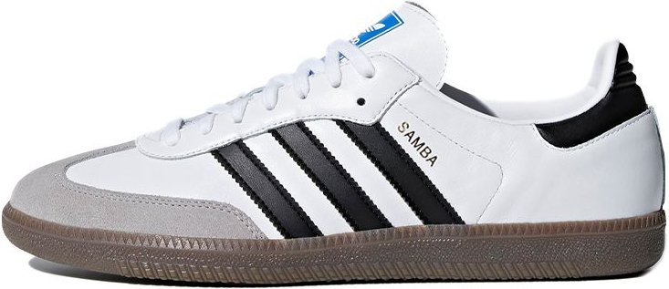 adidas Samba OG Vit Svart Gummi Unisex Sneakers Molnvit Kärnsvart B75806 45⅓ white