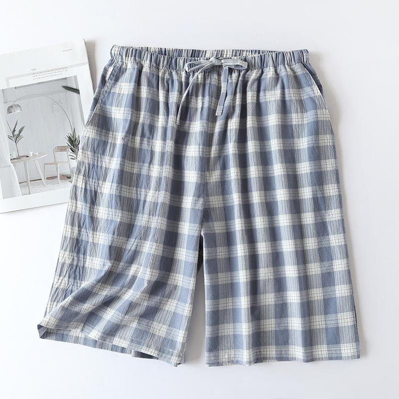 Pyjamasshorts för män Lounge-sömnshorts Mjuk Bekväm pyjamasshorts som andas med fickor Lösa dragsko Hemshorts Plus Size för män XXL
