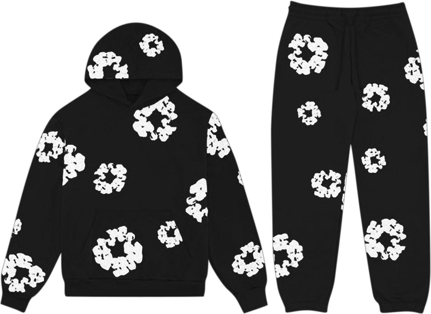 Atletisk träningsoverall med huva för kvinnor, tvådelad löparkläder, långärmad tröja, huvtröja Sweatshirt + träningsbyxor M svart