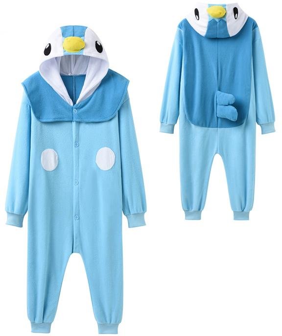 Tecknad Onesie För Barn Gengar Ett stycke Pyjamas Barn Kigurumi Halloween Cosplay Kostym Party Present 140 vit/blå