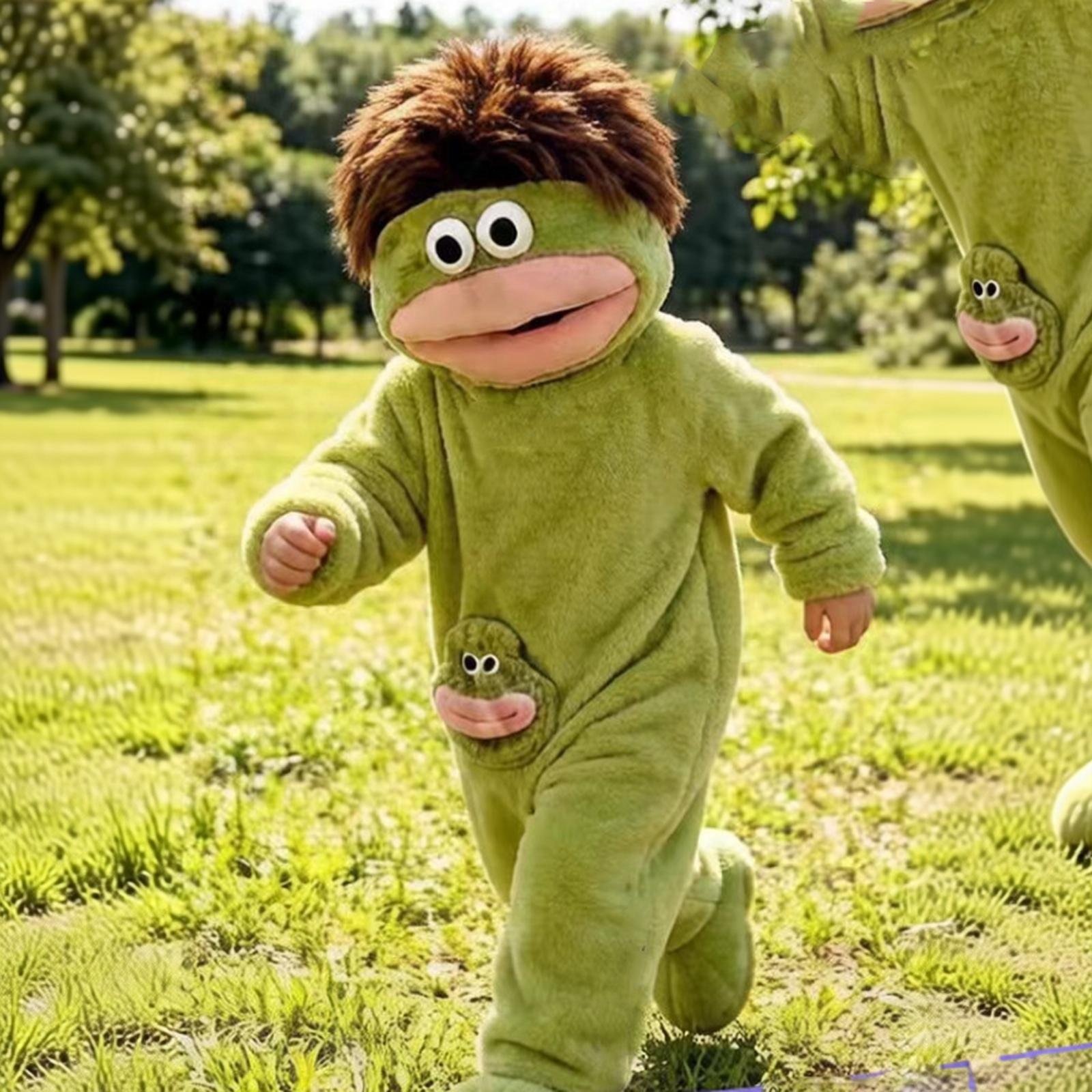 Söta pyjamasar för barn - Rolig hemmaklädsel med kam, Inga skor ingår för pojkar och flickor 130 grön