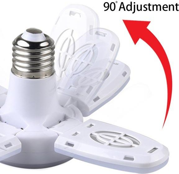 E27 LED-lampa Fläktblad Garagelampa Deformerbar AC85-265V 28W hopfällbar taklampa Verkstadslampa Led-lampa för hemtaklampa vit