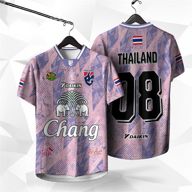 Ny Sommar Ny Thailand Chang Elefant 3D Tryckt Kortärmad Sommar Street T-shirt Herr Högkvalitativa Toppar för Män och Kvinnor M black