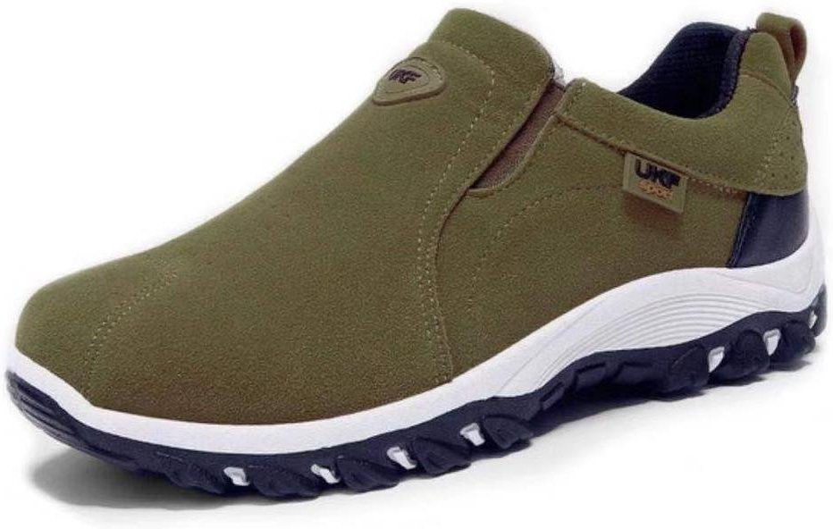 Fritidsskor Herr Sneakers Utomhus promenadskor Loafers Herr Bekväma skor Herrskor Lätt Plus Size 50 grön
