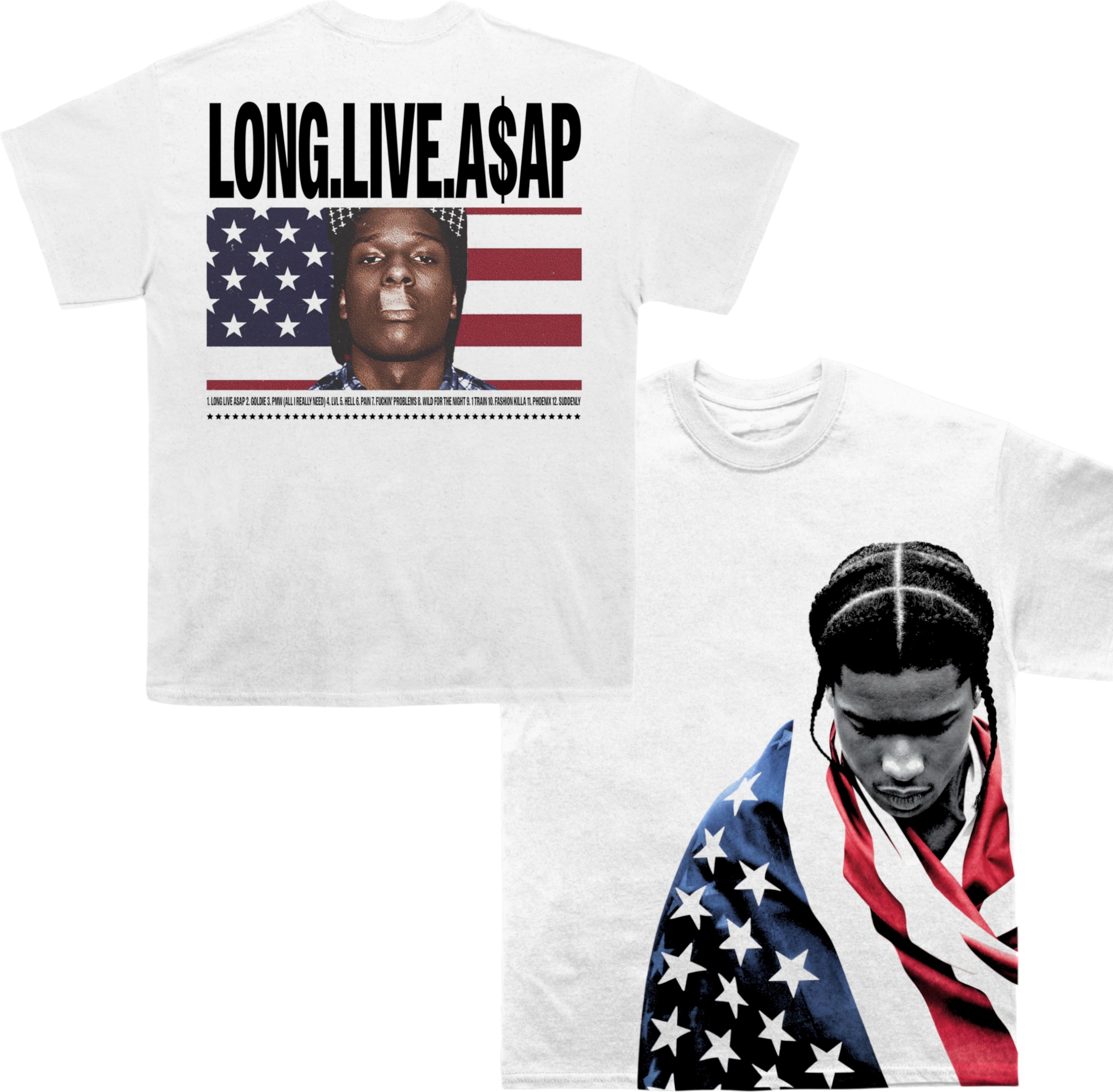 Asap Rocky Dont Be Dumb grafisk 2026 Unisex T-shirt Unisex Rundhalsad 100% Bomull Kortärmad Överdimensionerad Y2k Populär Mode T-shirt 4XL white