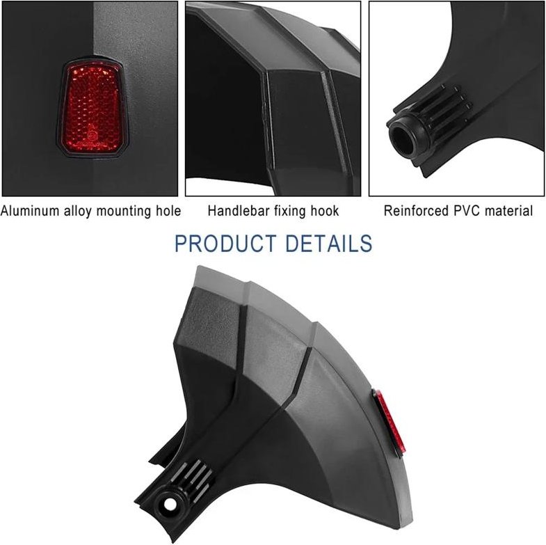 För Kukirin G2 G3 G4 Scooter Bakskärm Med Reflektor Bakre Stänkskärm Hjulskydd Kukirin G2/G3/G4 Bakskärmsdelar 1set black