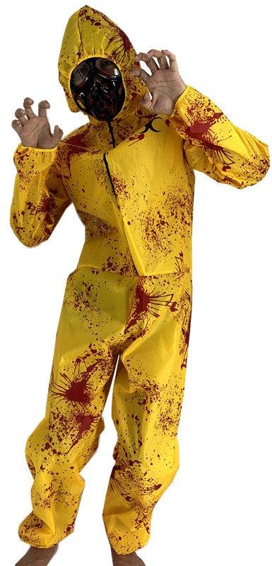 Biohazard Zombiekostym för Vuxna & Förälder-Barn till Halloween Rollspel XL brown