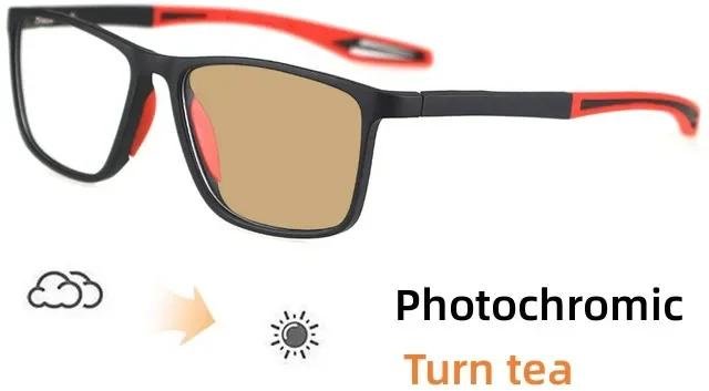 Antiblått ljus Ultralätt Fotokrom närsynthet Glasögon Herraffärer Närsynsglasögon Utomhussporter Färgbyteglasögon 0