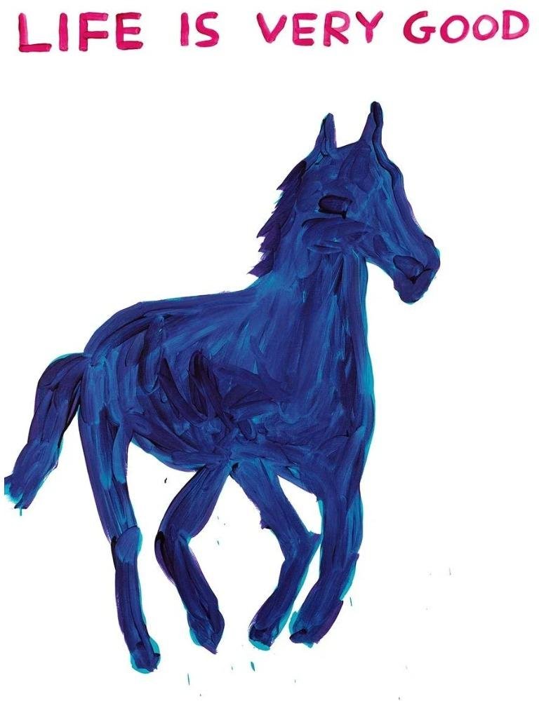 Abstrakta Canvastavlor David Shrigley Groda Giraff Banan Tomat Konstposter Väggkonst Heminredning Vardagsrum Sovrum Dekoration 50X80cm Unframe blue