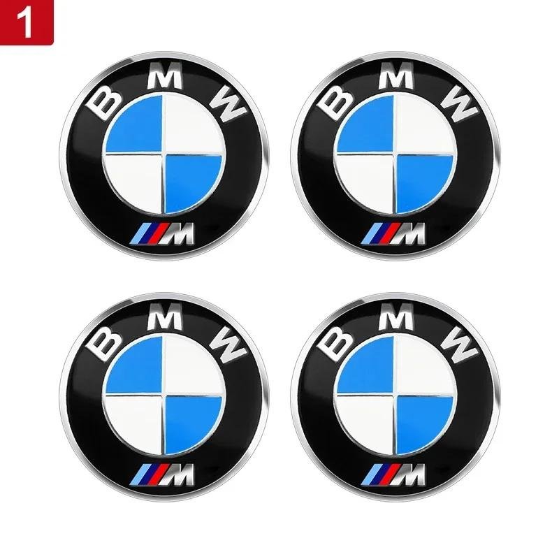 4ST 56MM 60MM 65MM Bilemblem Fälgcenterkapslar Dekaler för BMW E28 E32 E34 E53 E64 F10 F20 F30 X1 X3 X5 X6 E71 E90 E91 60mm