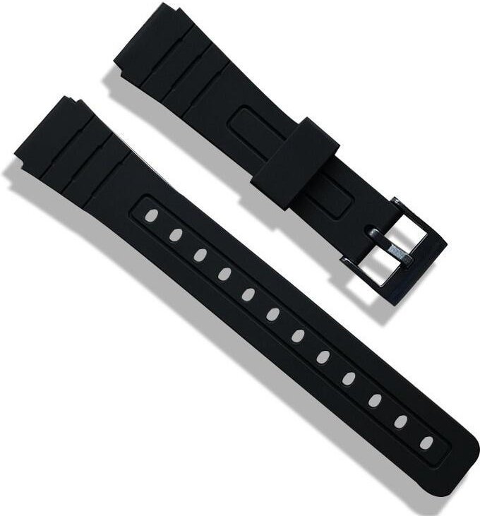 16 mm 18 mm 20 mm mjukt silikonarmband för Casio armbandsur Byt ut svart band för män Armband Bältesband Slitstarkt armband 18mm gray