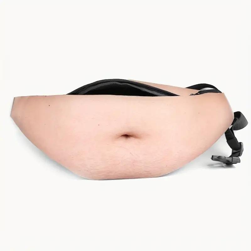 Yogodlns 1st Pappaväska Fake Beer Mage Midjepaket Unisex Fanny Pack Vit elefantpresenter Roliga Gag Presenter Julhelgspresent B vit