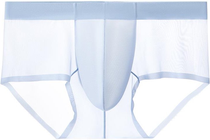 Herrunderkläder i Ultra-tunn Isilke - Svala, Andningsbara, Sömlösa Boxertrosor för Sommaren 3XL white