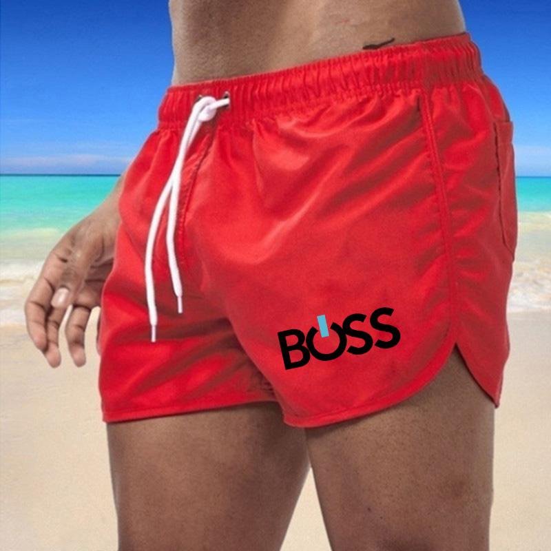 2025 Sommar Nya Herr Snabbtorkande Badbyxor Sportbyxor Badkläder Strandshorts Joggingshorts Sport Kreativt bokstavstryck L
