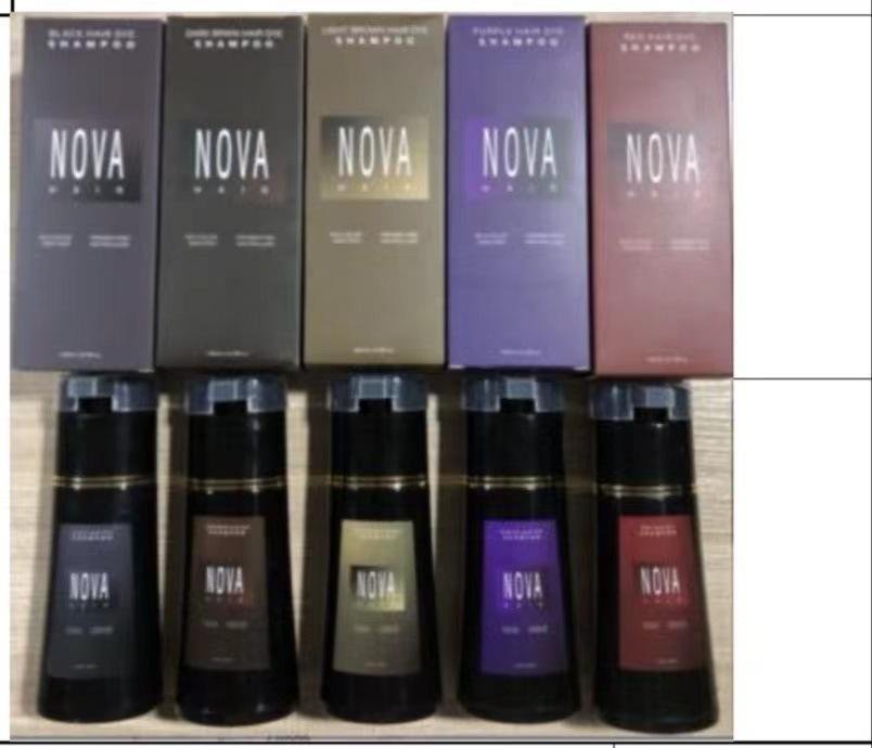 Nova Mild Hårfärgsschampo och Färgfixer Coffee Color gray