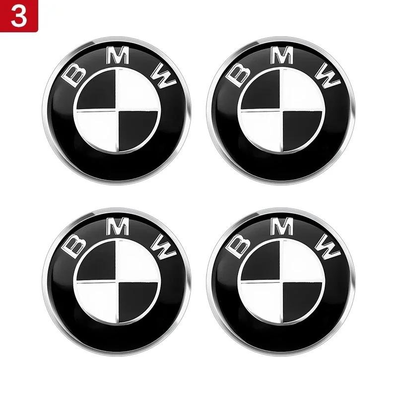 4ST 56MM 60MM 65MM Bilemblem Fälgcenterkapslar Dekaler för BMW E28 E32 E34 E53 E64 F10 F20 F30 X1 X3 X5 X6 E71 E90 E91 65mm
