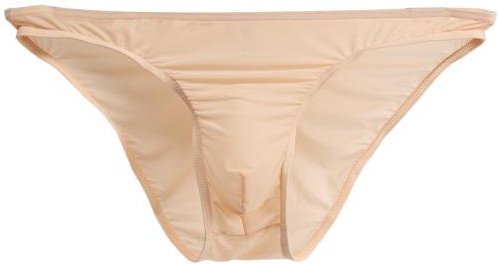Herr Sommar Kalsonger 3D U-konvex Låg midja U-konvex Tunn Trosor Enfärgad Tredimensionell Påse Underkläder 2XL beige