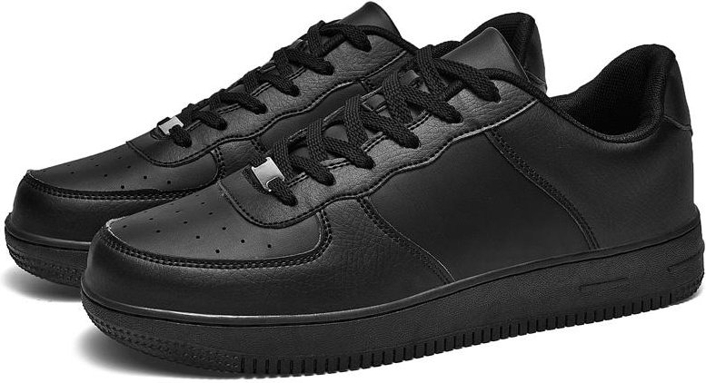 36-47 Yards Halkfritt slitstarkt Klassiskt mode Vita skor Ungdomssneakers Trend parskor 43 black