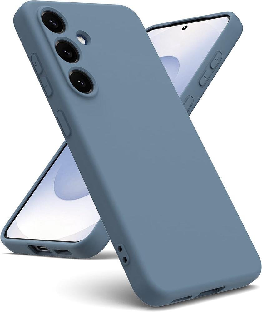 Stötsäkert flytande silikonskal för Samsung Galaxy S25 S24 S21 FE S23 S22 Ultra Plus Matt godisfärg Mjukt skyddsskal Lyx Galaxy S25+
