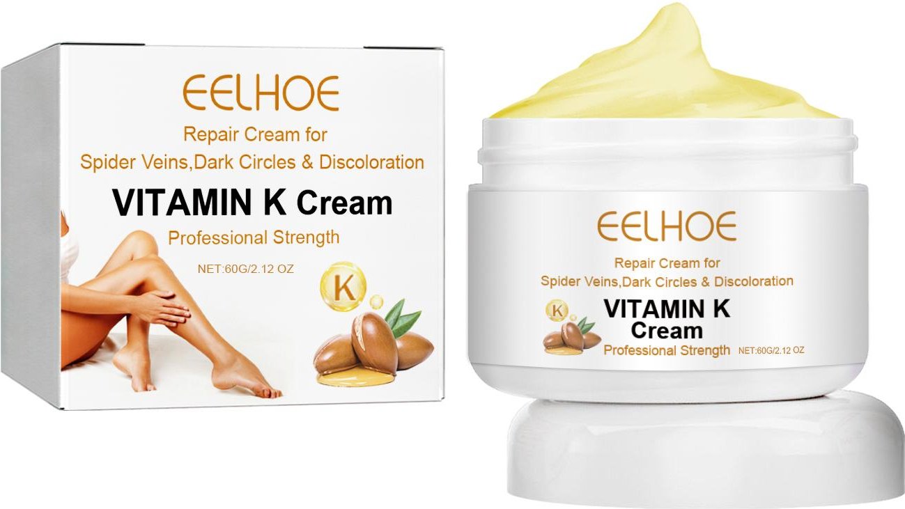 eelhoe Miracle Cream with Vitamin K - for legs and face, all skin types, deep nourishing and moisturizing beige