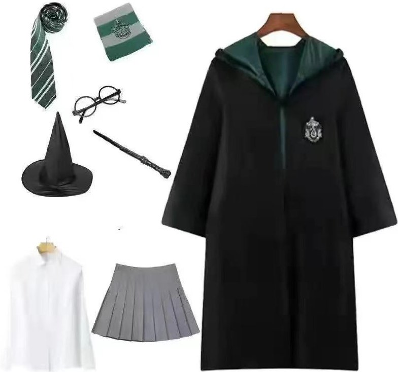 Harry Potter cosplay kostym magisk rock kläder tillbehör vuxna barn skoluniform halloweenkappa XL black