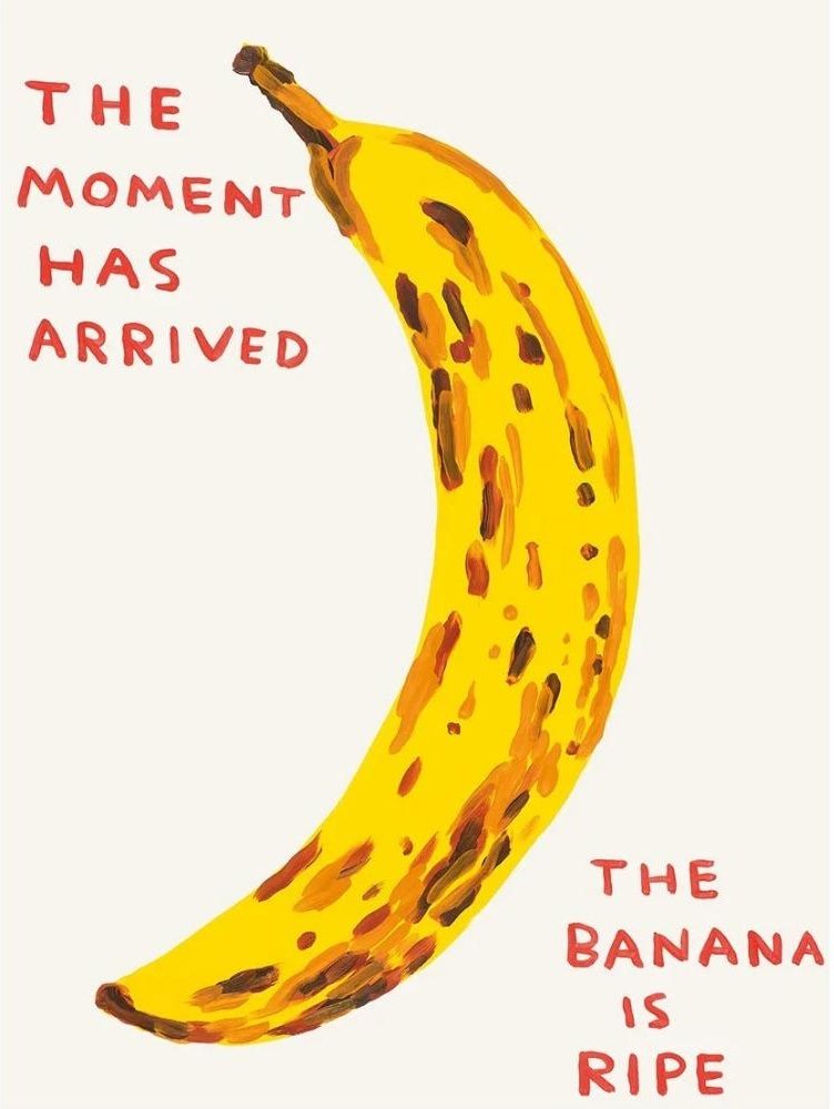 Abstrakta Canvastavlor David Shrigley Groda Giraff Banan Tomat Konstposter Väggkonst Heminredning Vardagsrum Sovrum Dekoration 70X100cm Unframe