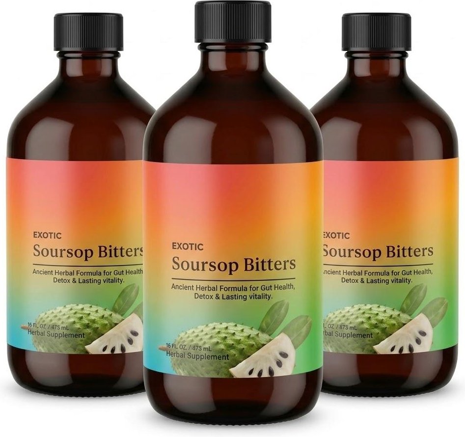 Graviola-bitter - stöder matsmältningshälsa och immunförsvar, glutenfri 3pack