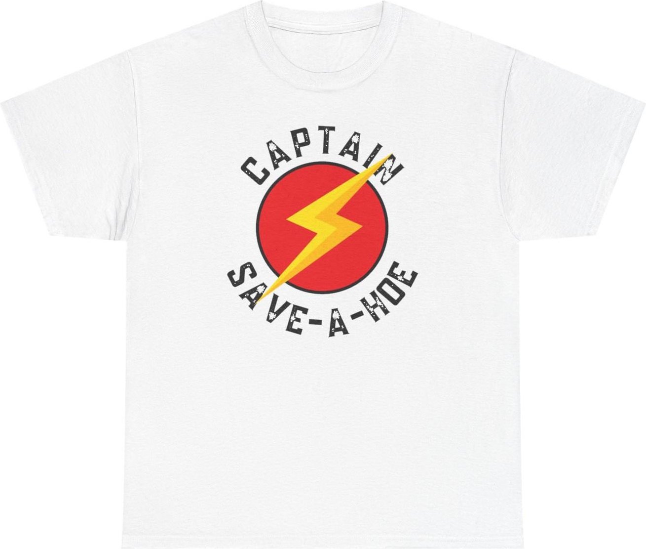 Captain Save A Hoe T-shirt, Superhjälte Grafisk Tee, Unisex Bomullsskjorta, Rolig M red