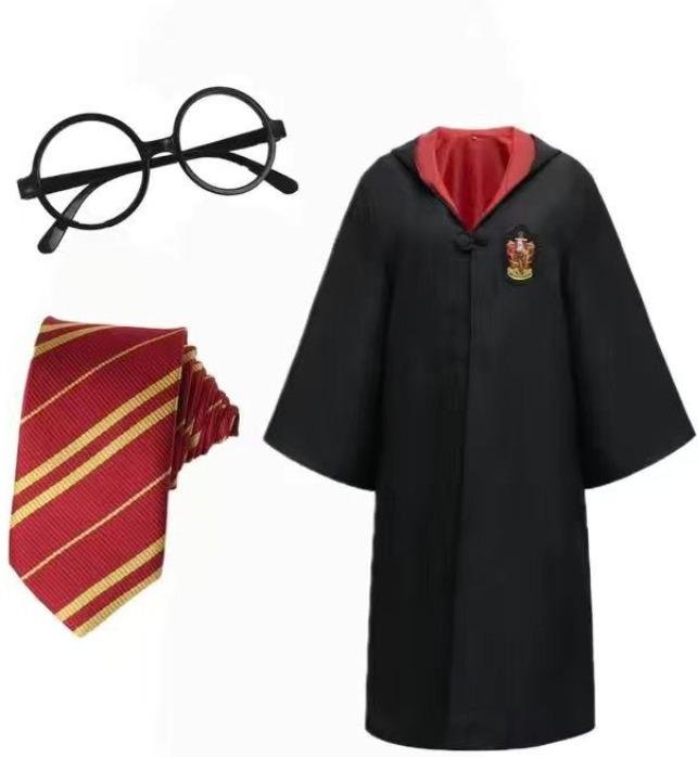 Harry Potter cosplay kostym magisk rock kläder tillbehör vuxna barn skoluniform halloweenkappa kids115 black