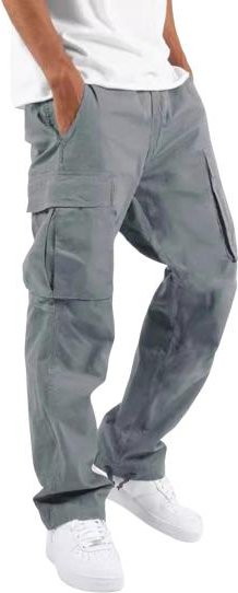 Herr Cargobyxor Dragsko i midjan Casual Byxor Fickor Vida Joggers Sportbyxor för Vardagsbruk Träning Street L gray