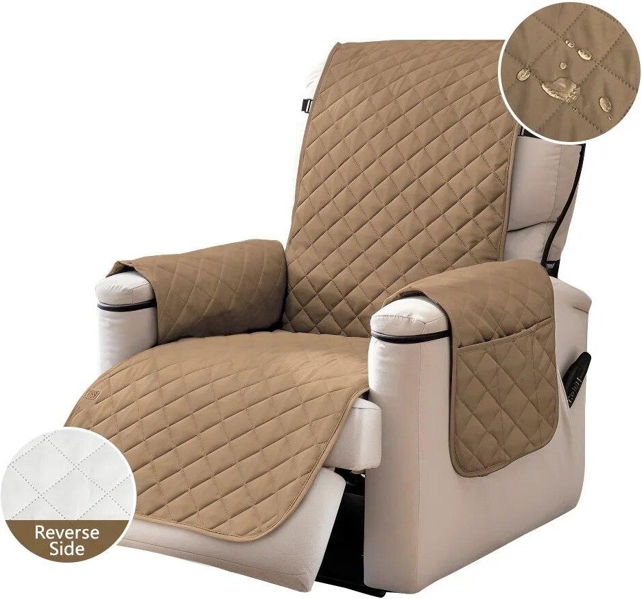 Fåtölj Stolsöverdrag Vattentät Fåtöljer Slipcover Soffa Soffa med justerbart elastiskt band Möbelskydd för vardagsrummet