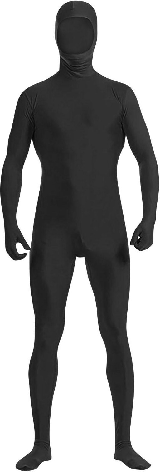 Zentai Suit Cosplay Leotard Hela Bodysuits Green Screen Suit Halloween kostymer 150 svart