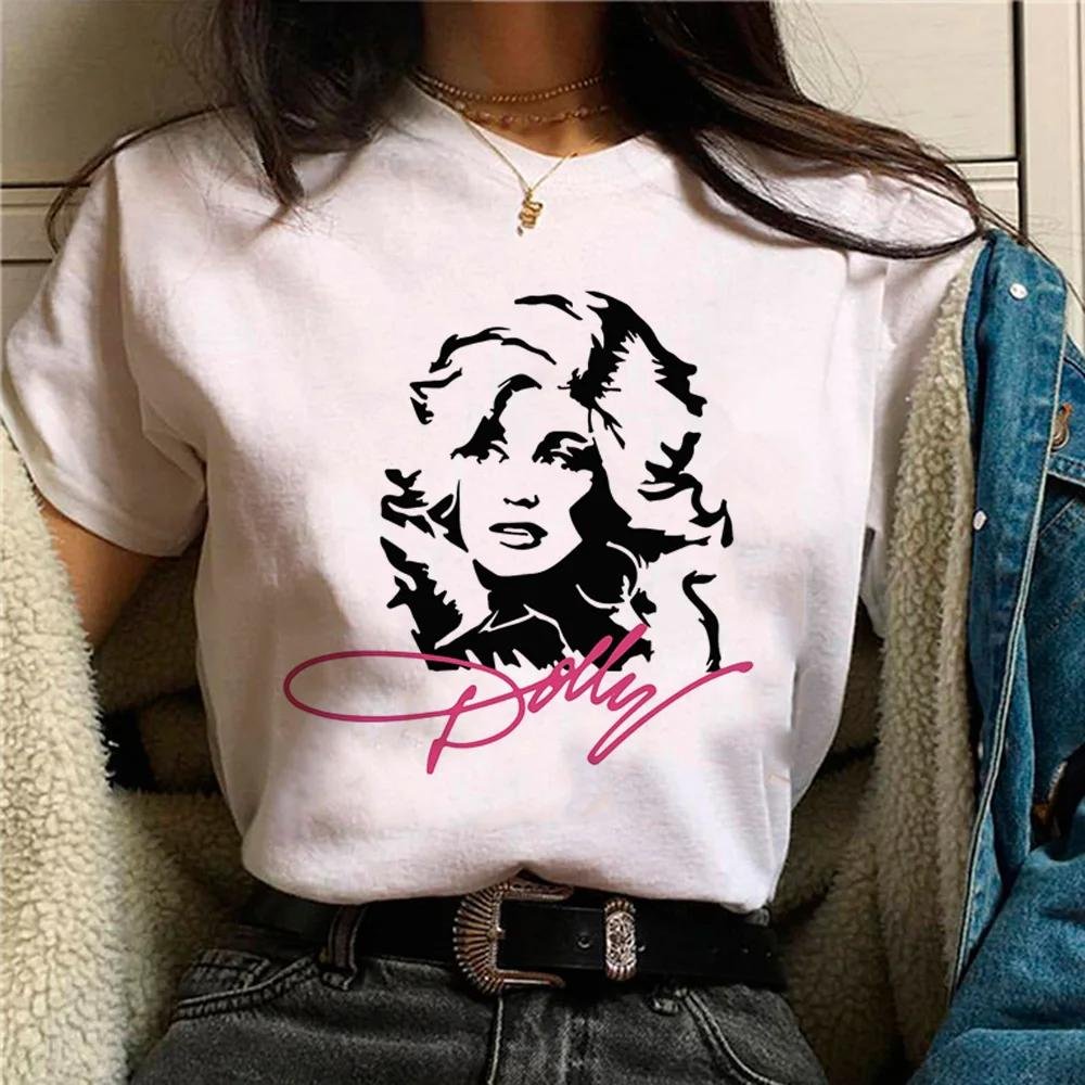What Would Dolly Do T-shirt WWDD Countrymusiklegend Dam Crew Neck Kortärmad Topp Dolly Parton t-shirts harajuku TOP 4XL white