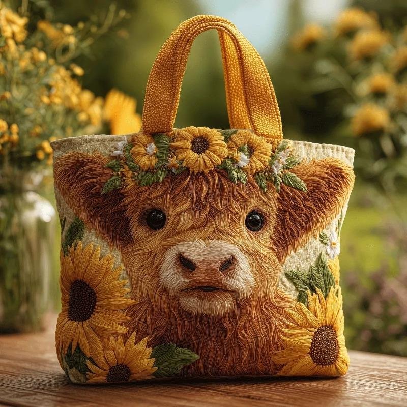 Slitstark Casual Handväska för Resor, Shopping och Daglig Pendling – Ny Ankomst Handväska med Digitalt Tryck och Trendig Vadderad Tote-design 43x40x10cm
