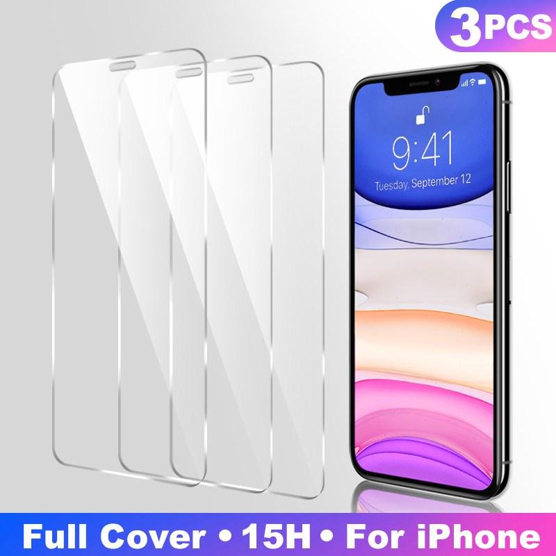 3st Härdat glas iPhone 14 Plus 13 Pro Max 12 15 16 16e Pro Mini 11 Pro Max X XR XS Max 6 6s 7 8 Plus SE Skärmskydd Film Curved iPhone 12