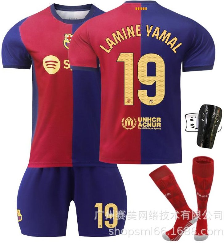 2 Barcelona hemmaplan Garvey Nr. Levan Nej. 9 Yamal Nej. Pedri fotbollströja set herr 20#