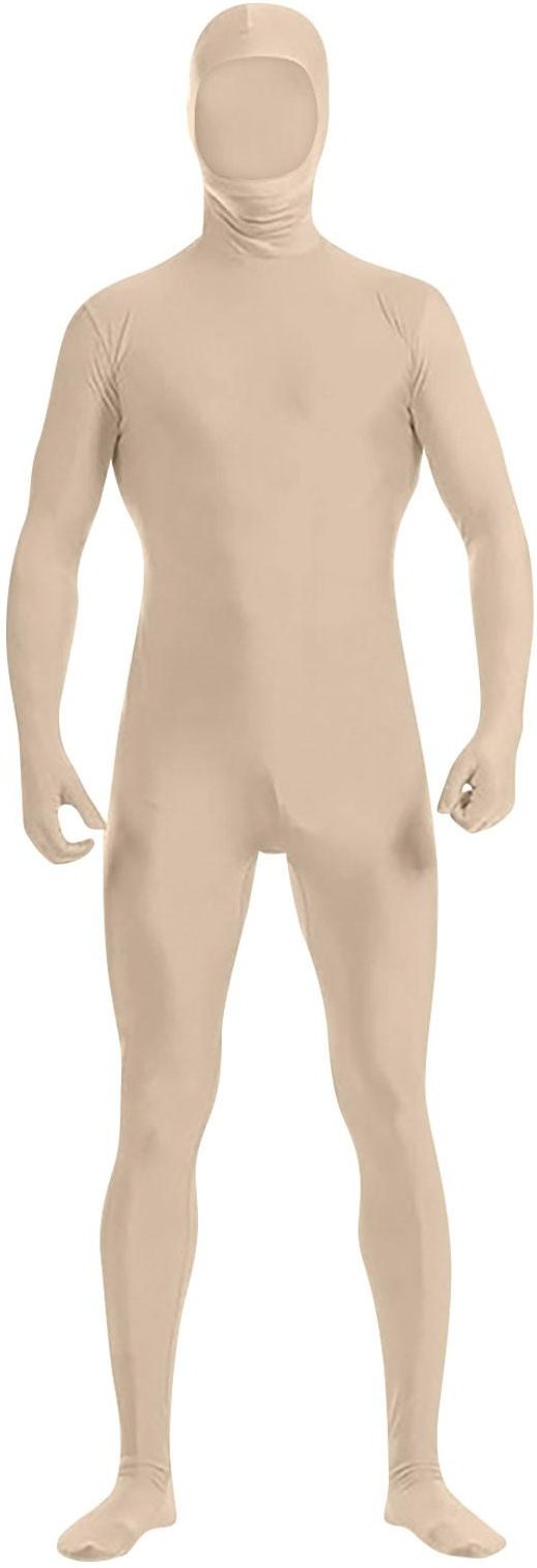 Zentai Suit Cosplay Leotard Hela Bodysuits Green Screen Suit Halloween kostymer 160 beige