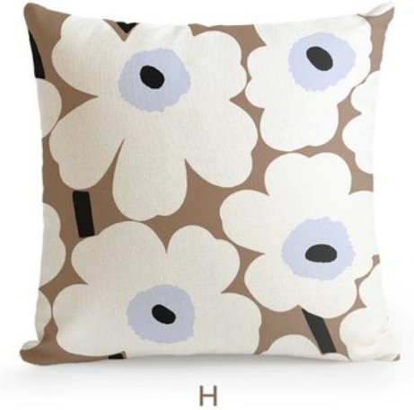 Nordisk Finsk Solrosväxt Blommönster Kort Plysch Kuddfodral Hem Soffa Kuddöverdrag 45 * 45 without pillow core