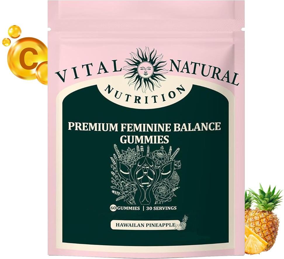 Feminina Balans Gummy, Hawaiiansk Ananas Smak, 60 Stycken, 30 Portioner Kosttillskott 60 Gummies