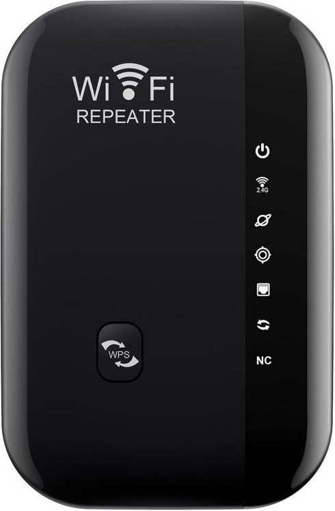 300 Mbps WiFi Repeater High Speed ​​Expansion WiFi Signal Booster Inbyggd antenn Repeater & Extender för stabil väggpenetrering EU plug svart
