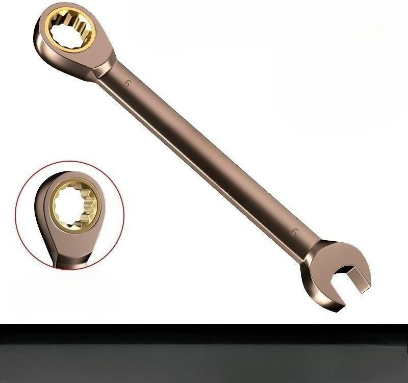 Universal Torxnyckel Justerbar Vridmoment 6-22mm Spärrnyckel för Cykel Motorcykel Bil Reparationsverktyg Mekaniskt Verktyg Nickel Durable (9mm) silver